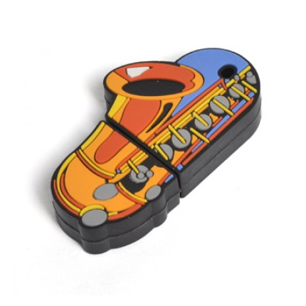 Maßgefertigte USB-Stick in Form eines Saxophons - Topgiving